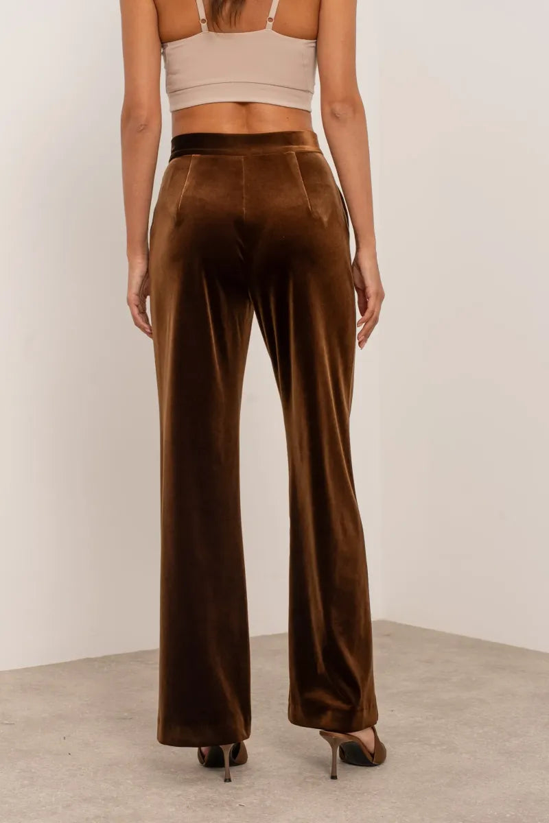 Gerade geschnittene Samthose