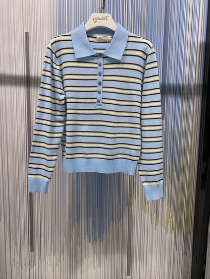 Polo-Pullover mit edler Knopfleiste