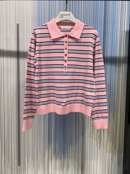 Polo-Pullover mit edler Knopfleiste