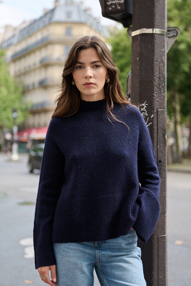 Rollkragenpullover aus Alpakawolle