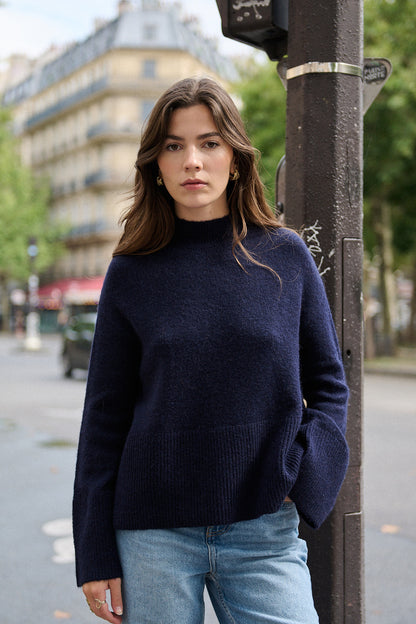 Rollkragenpullover aus Alpakawolle