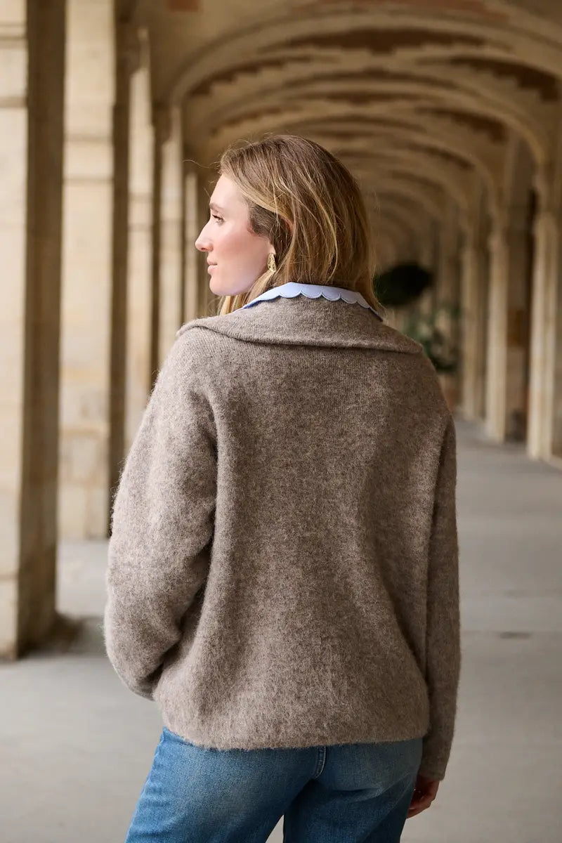 Flauschiger Strickpullover