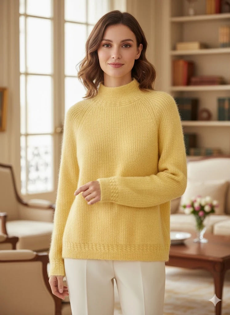 Grobstrickpullover mit Rollkragen