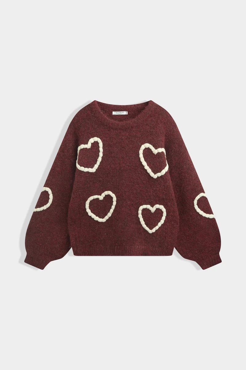 Strickpullover mit Herzmotiv