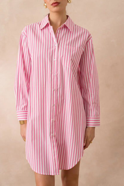 Gestreiftes Kleid aus Baumwolle