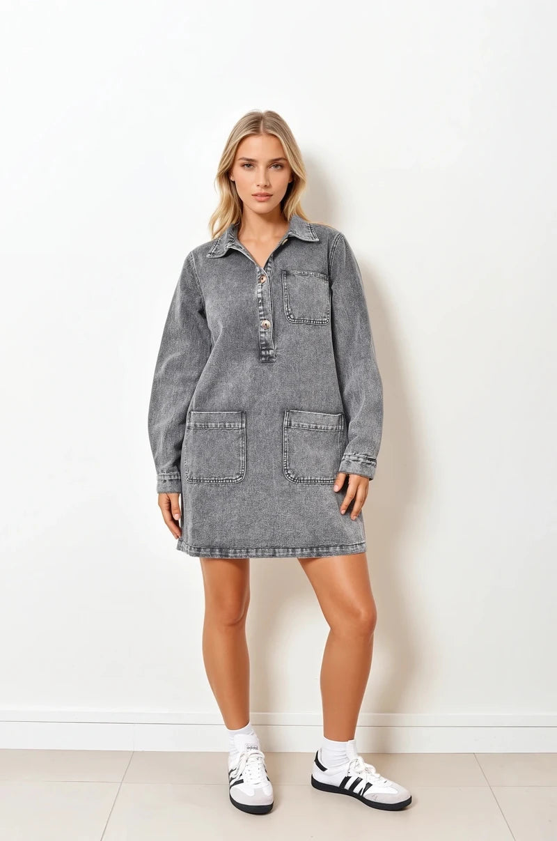 Jeanskleid aus leichter Baumwolle