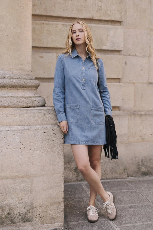 Jeanskleid aus leichter Baumwolle