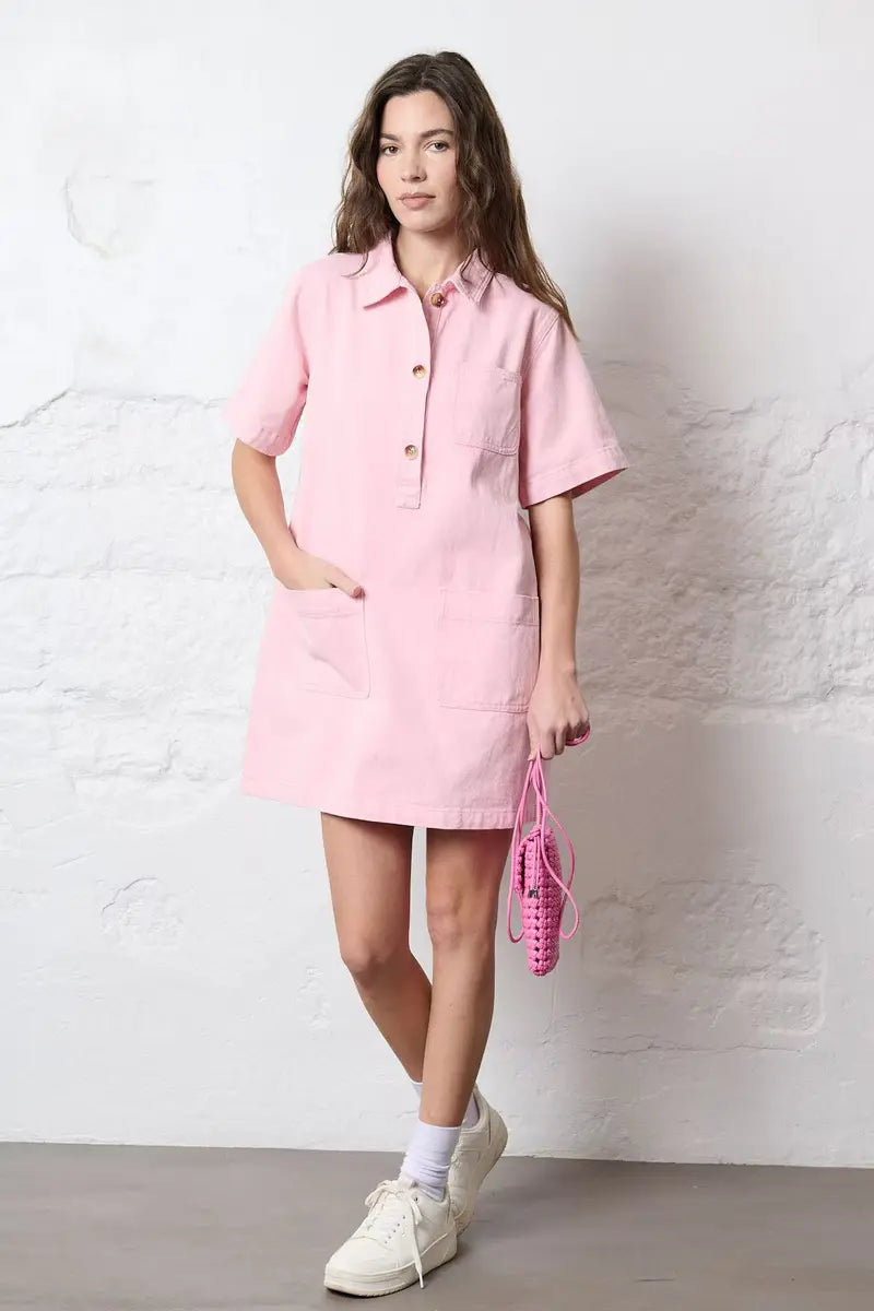 Leichtes Baumwoll-Jeanskleid