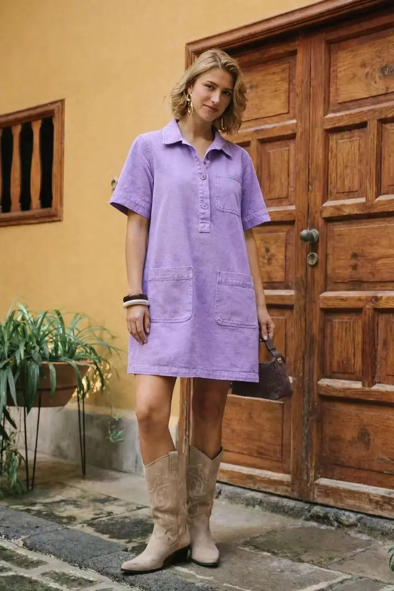 Leichtes Baumwoll-Jeanskleid