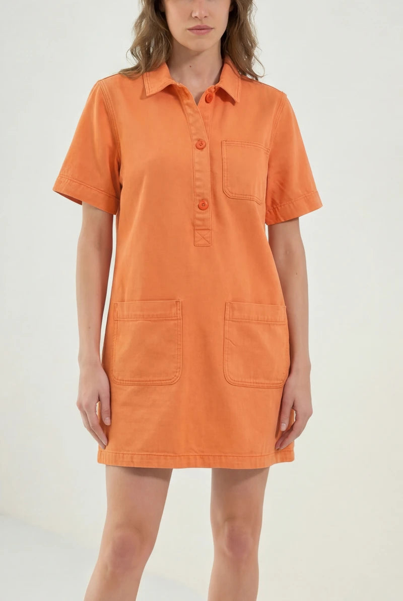 Leichtes Baumwoll-Jeanskleid