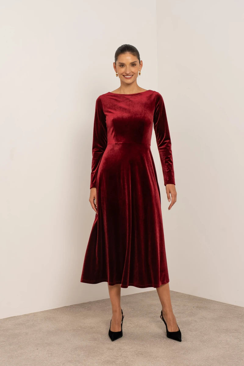 Midikleid aus Samt