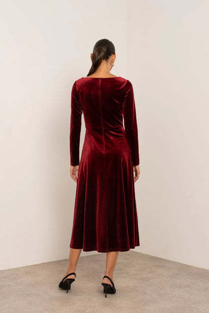 Midikleid aus Samt