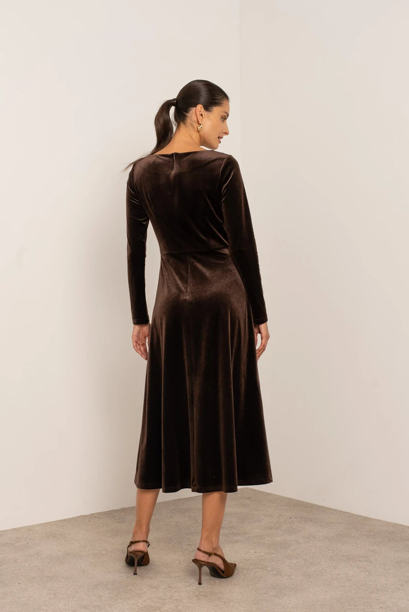 Midikleid aus Samt