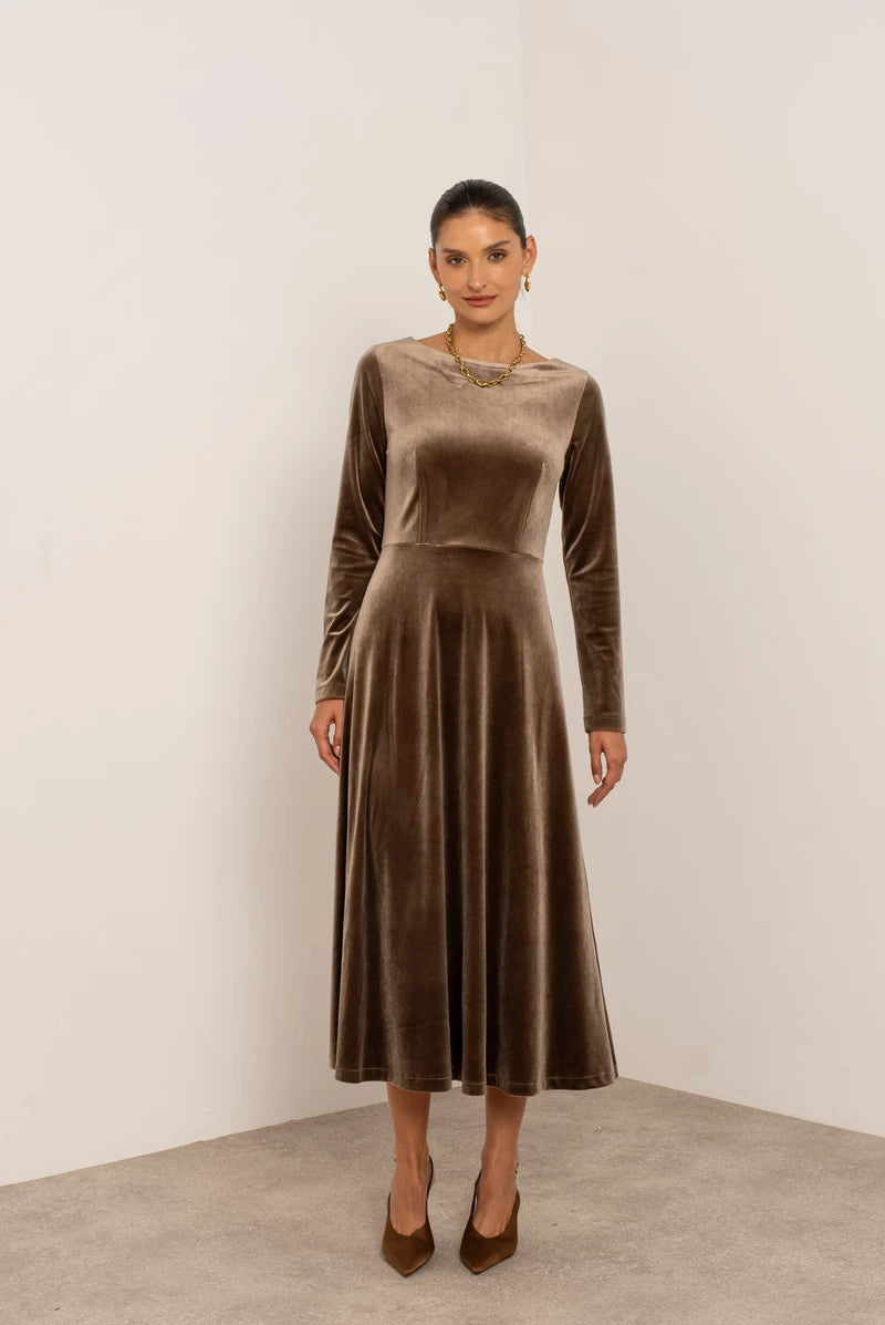 Midikleid aus Samt