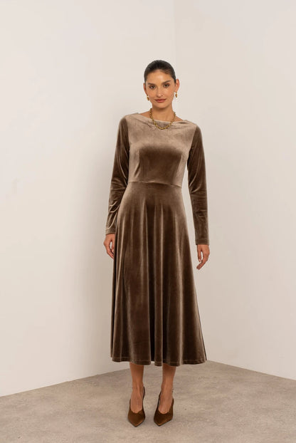 Midikleid aus Samt