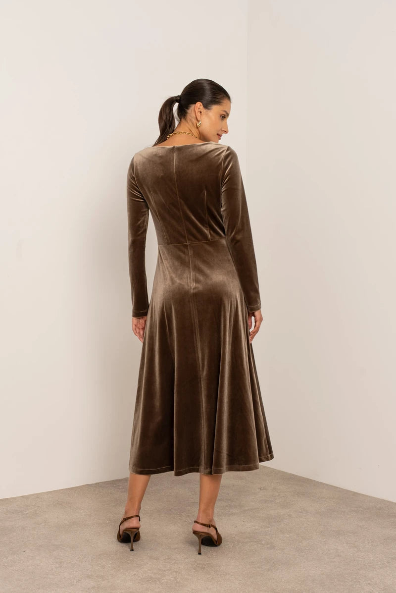 Midikleid aus Samt