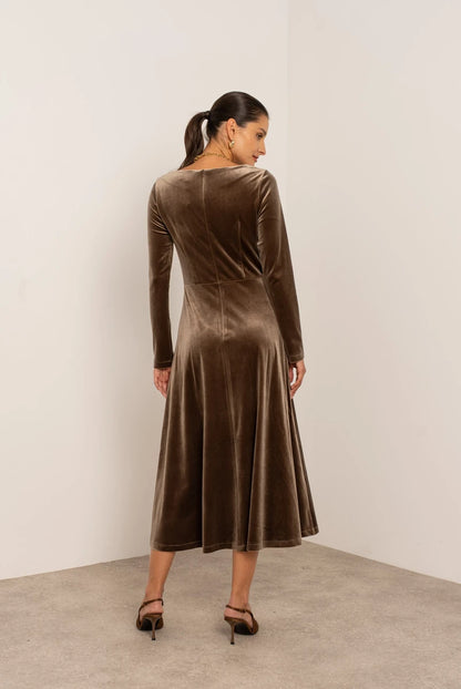 Midikleid aus Samt