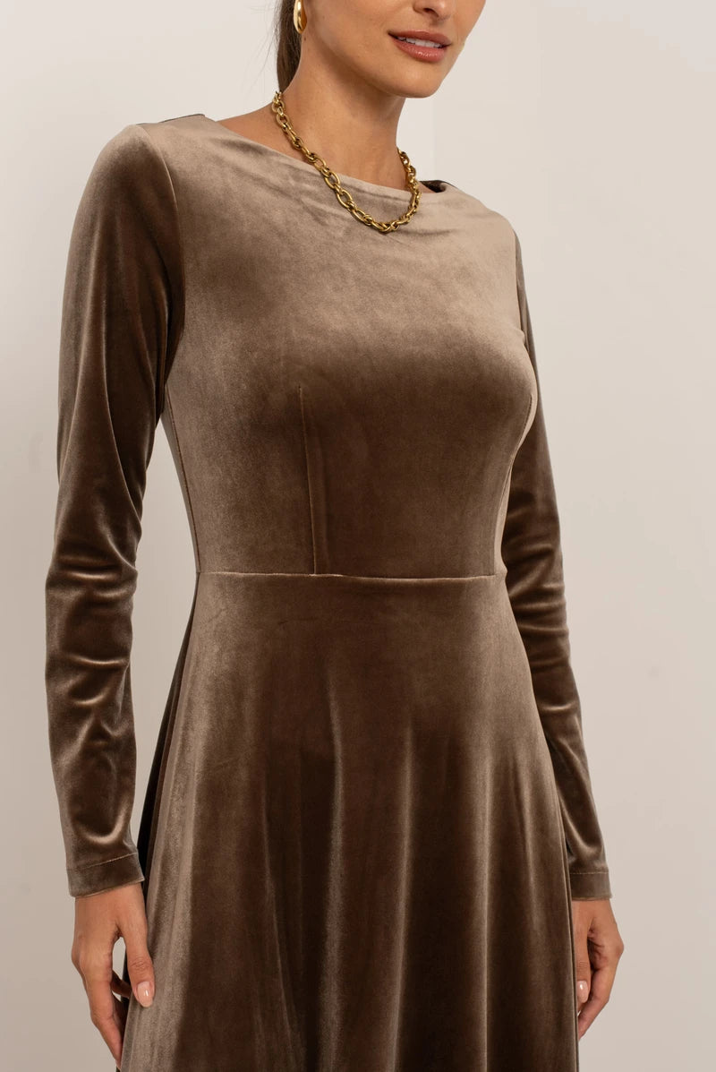 Midikleid aus Samt