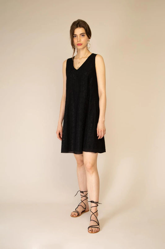 Spitzenkleid im Trapezschnitt