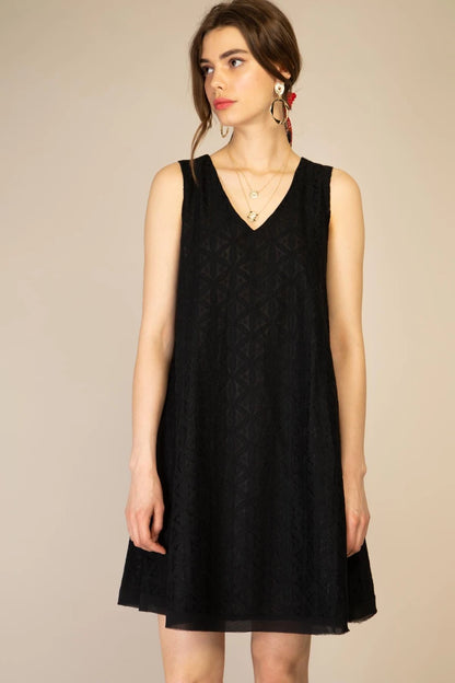Spitzenkleid im Trapezschnitt