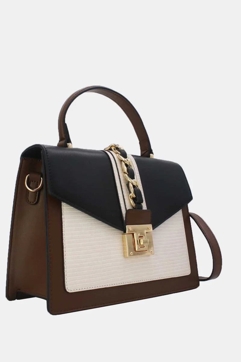 Elegante Design-Handtasche mit Drehverschluss