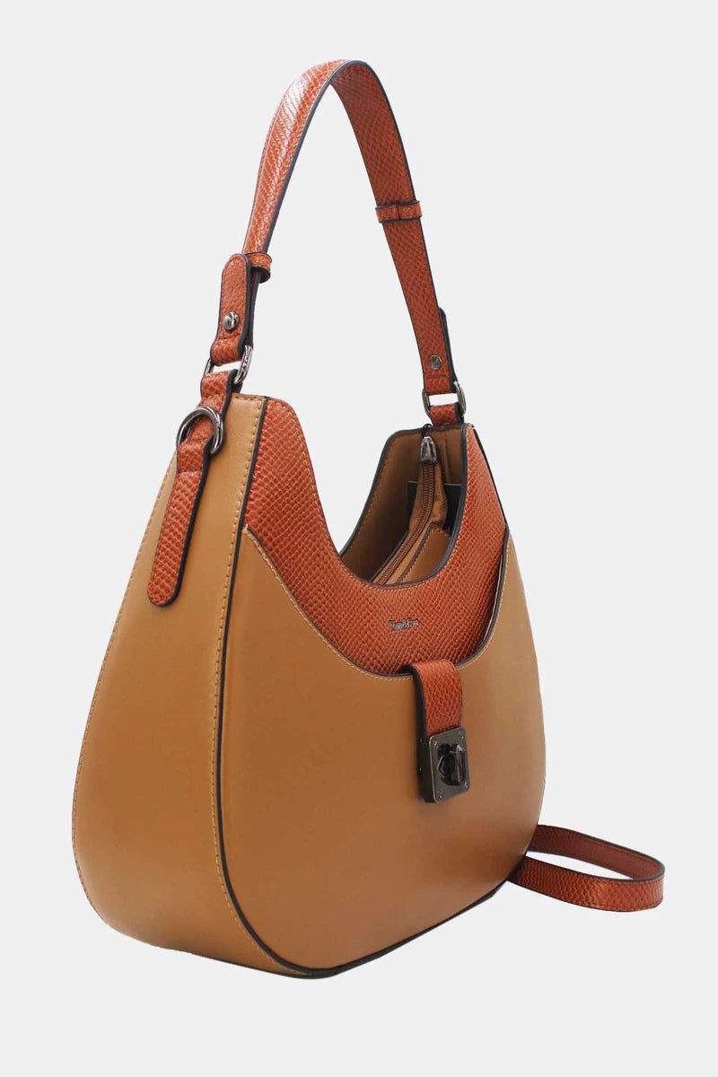 Elegante Schultertasche mit Drehverschluss