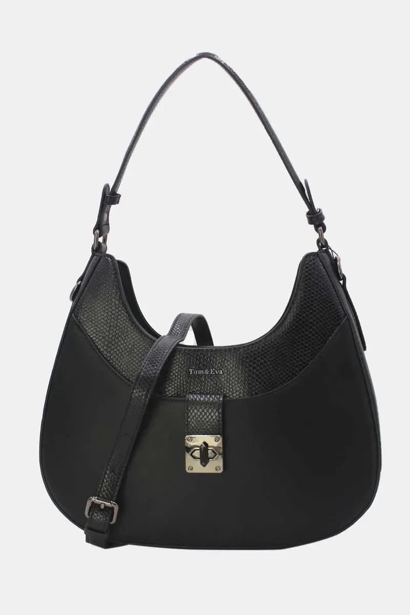 Elegante Schultertasche mit Drehverschluss