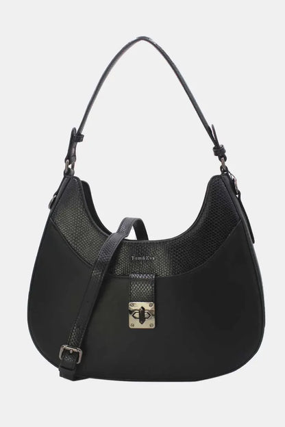 Elegante Schultertasche mit Drehverschluss