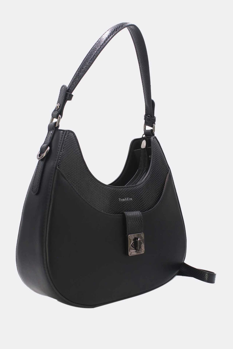 Elegante Schultertasche mit Drehverschluss