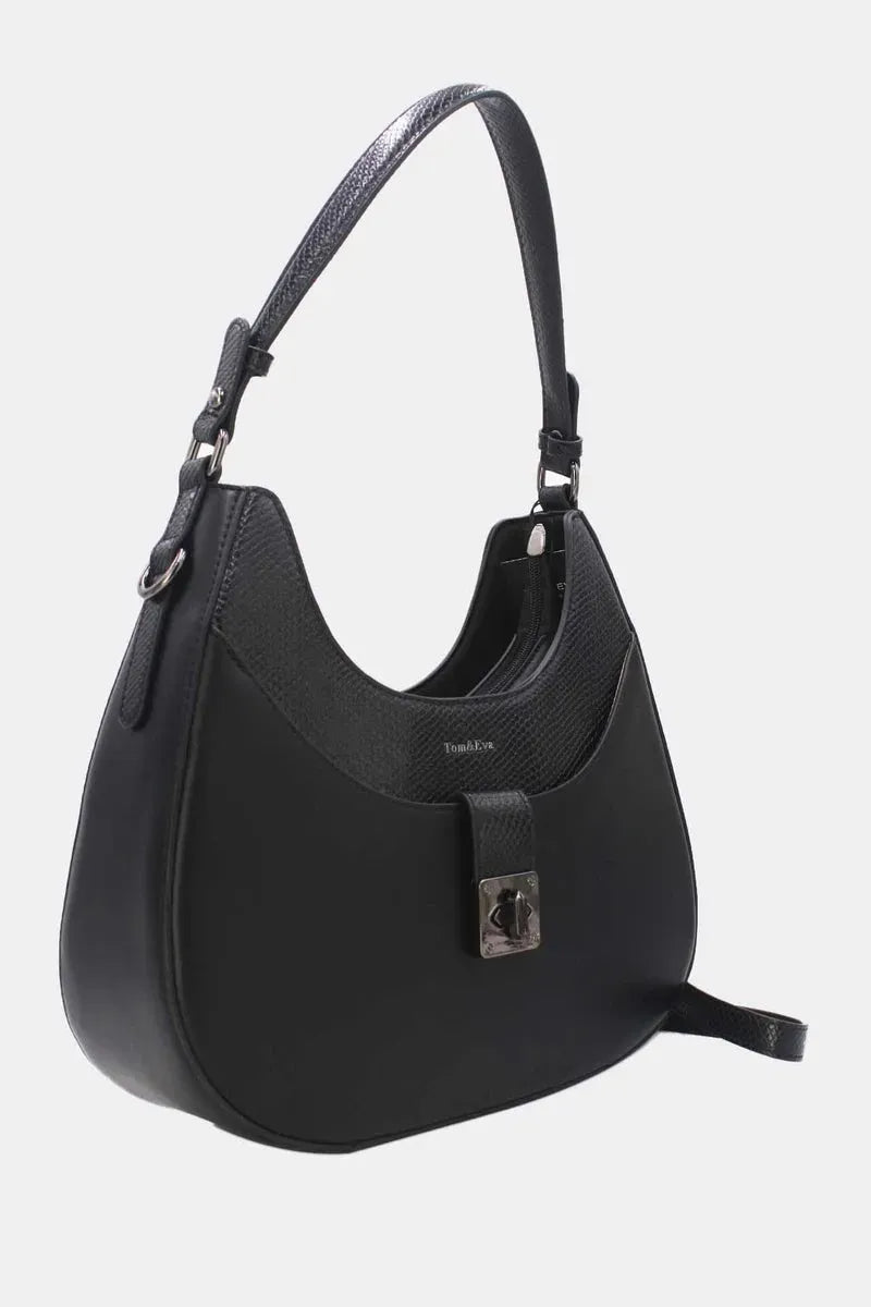 Elegante Schultertasche mit Drehverschluss