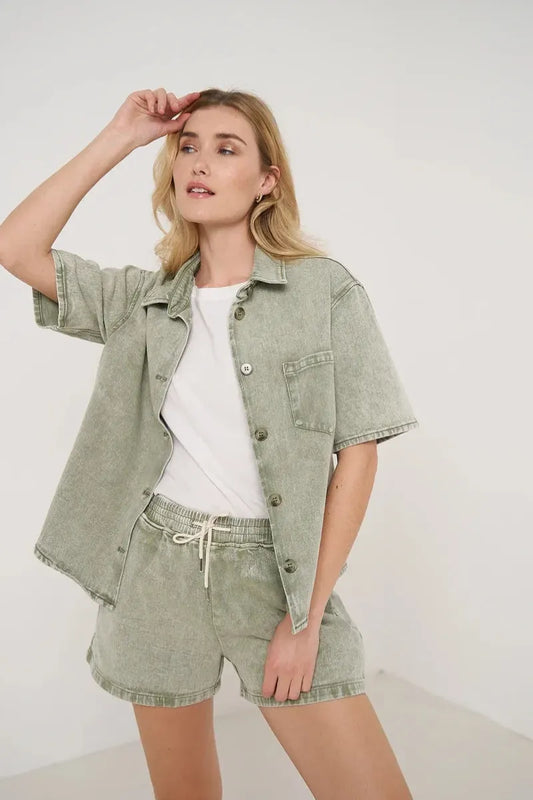 Jeans-Shorts im Used-Look
