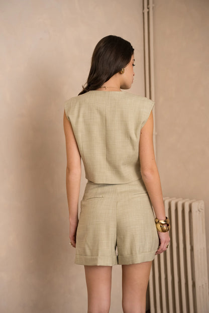 Shorts mit hoher Taille