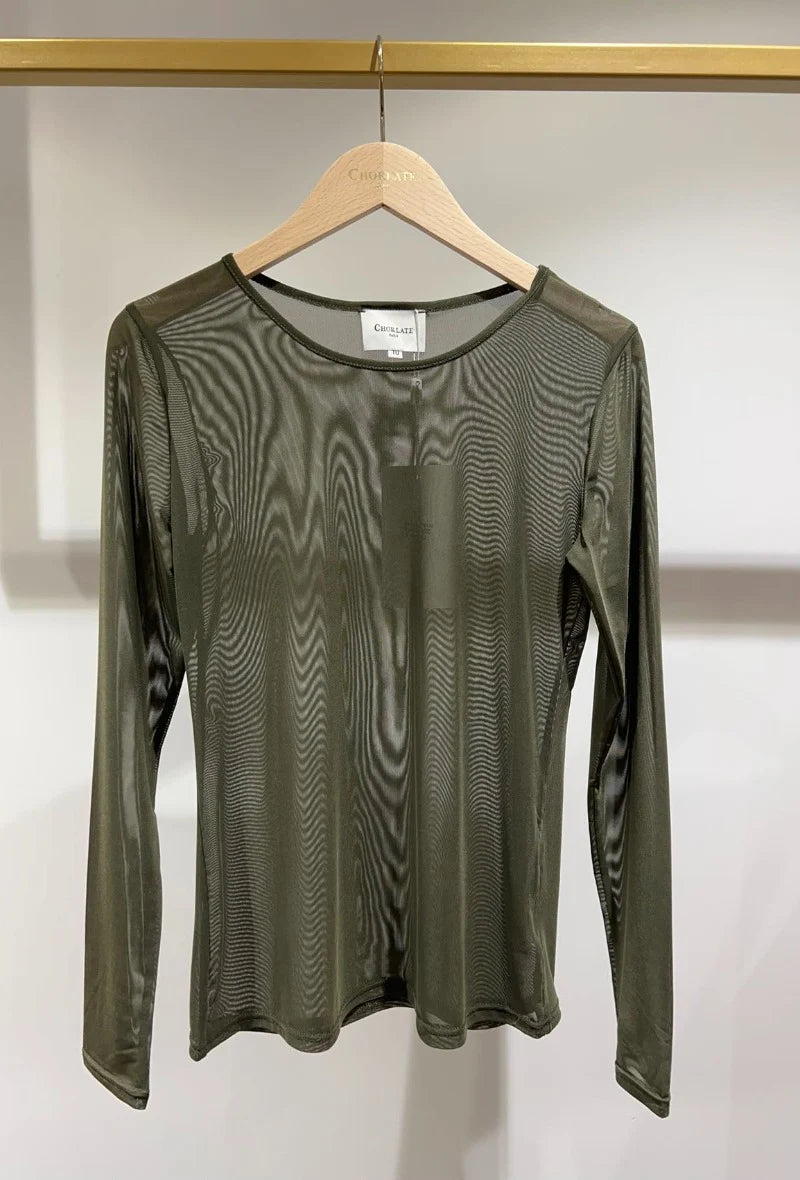 T-Shirt aus Stretch-Mesh