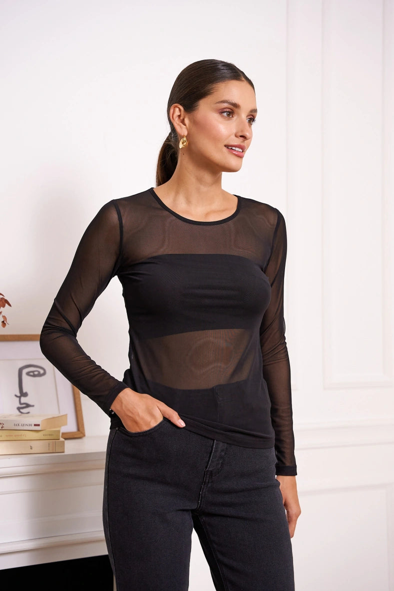 T-Shirt aus Stretch-Mesh