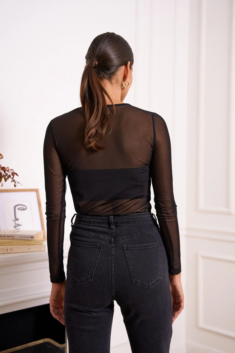 T-Shirt aus Stretch-Mesh