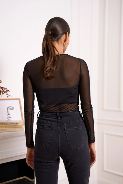 T-Shirt aus Stretch-Mesh