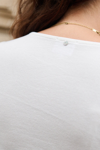 Strick-T-Shirt mit Knöpfen