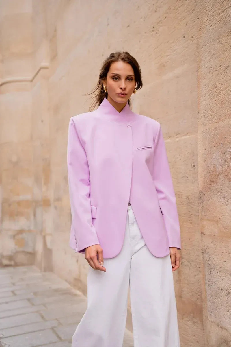 Strukturierter Blazer mit asymmetrischem Verschluss