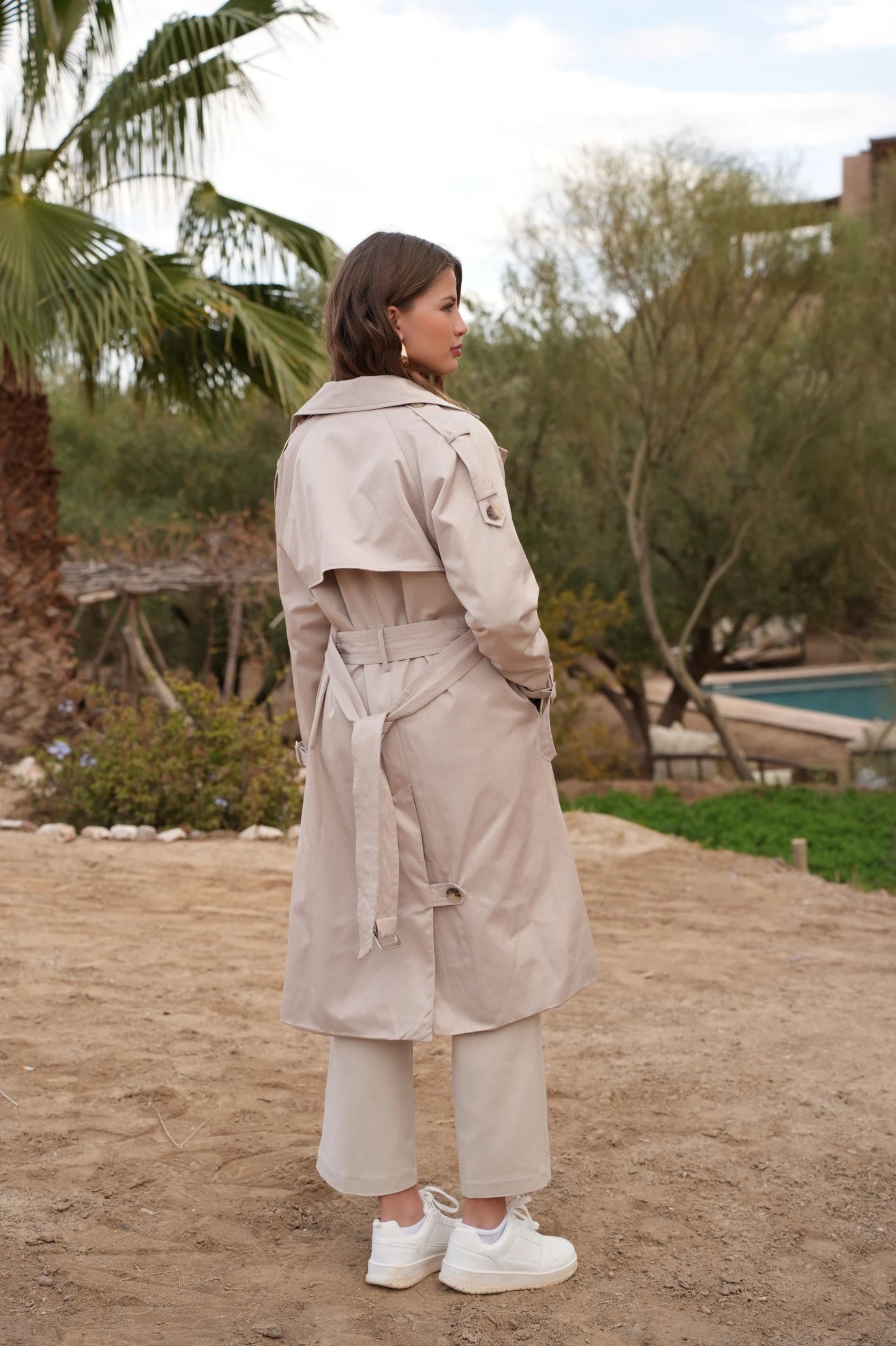 Trenchcoat aus Baumwolle