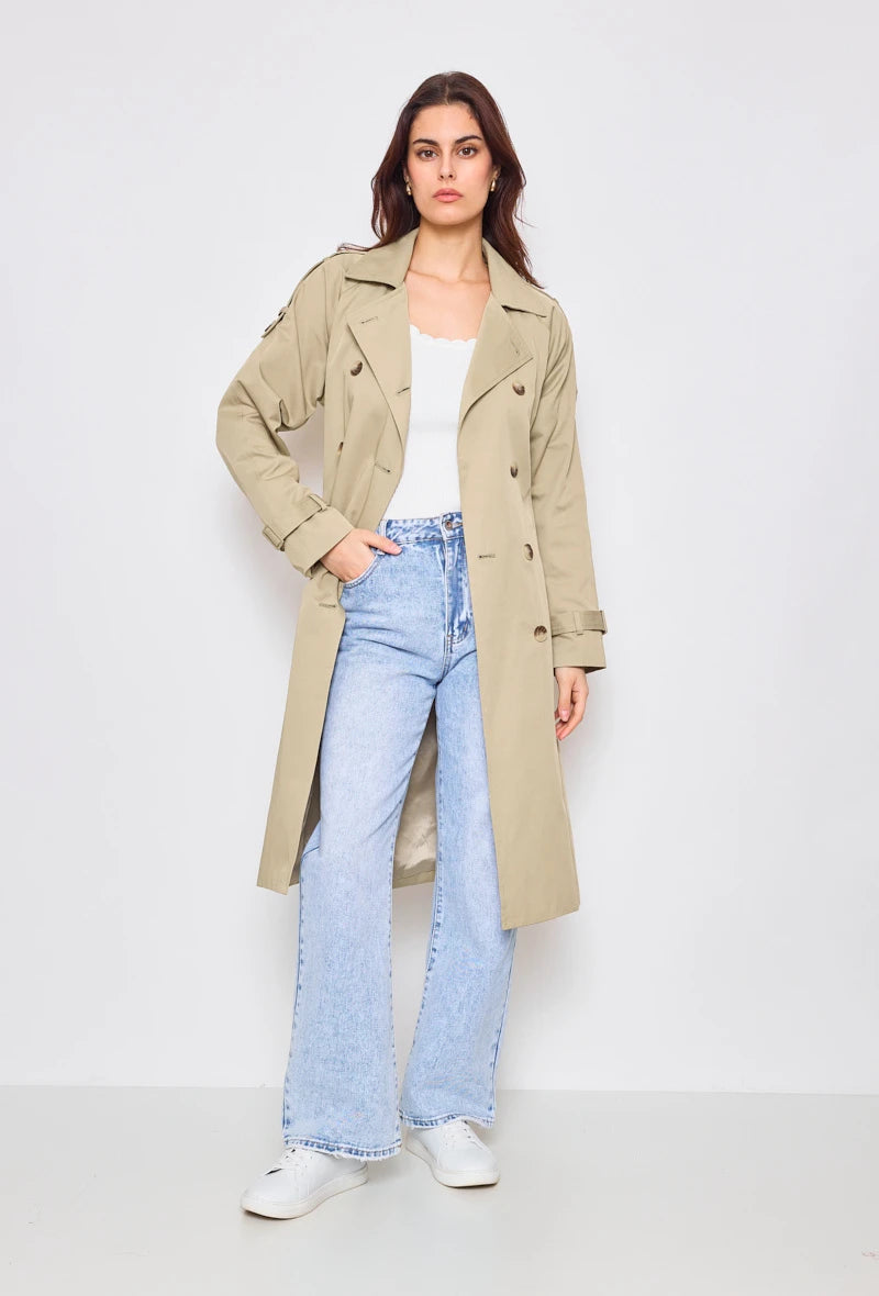 Trenchcoat aus Baumwolle