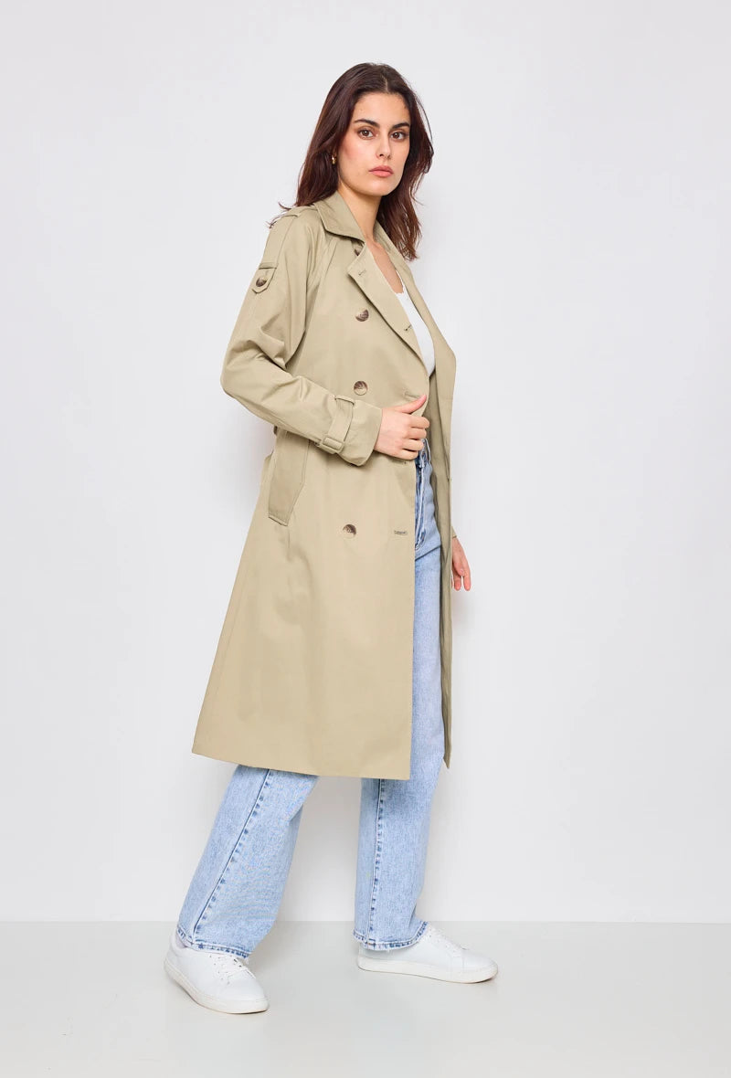 Trenchcoat aus Baumwolle