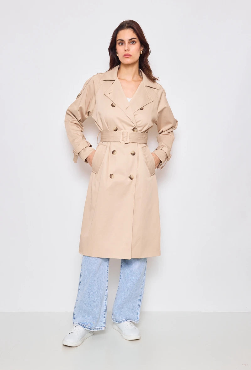 Trenchcoat aus Baumwolle