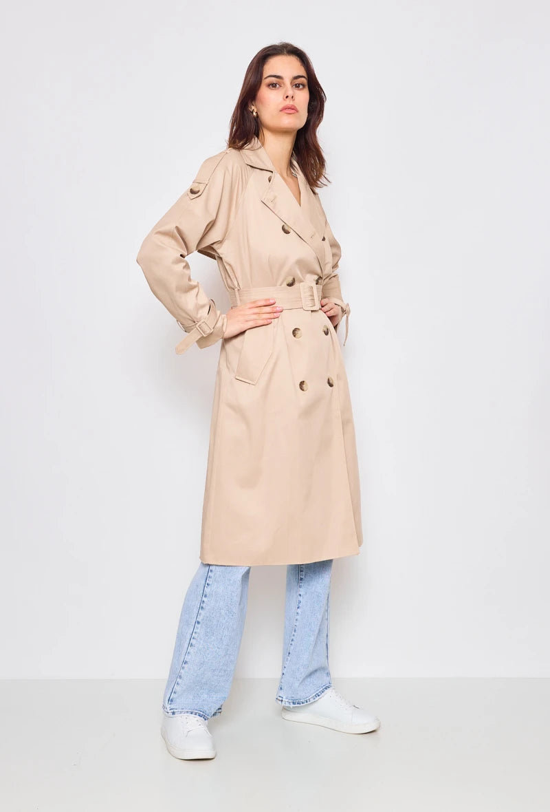 Trenchcoat aus Baumwolle