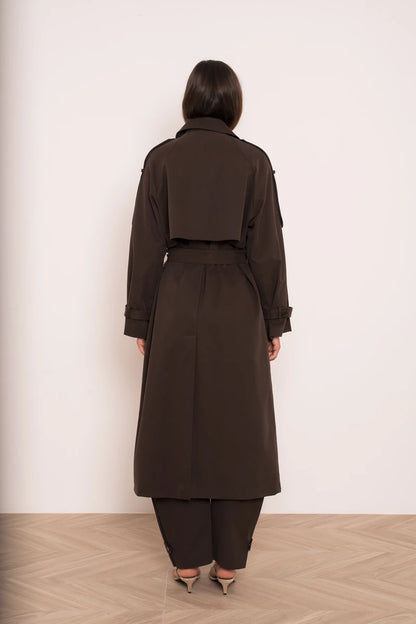 Oversize Trenchcoat mit Zweireihiger Verschluss