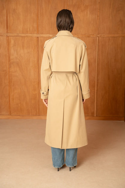 Oversize Trenchcoat mit Zweireihiger Verschluss