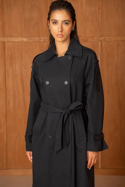 Oversize Trenchcoat mit Zweireihiger Verschluss