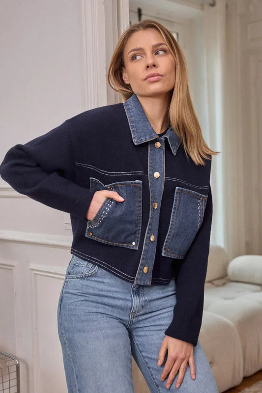 Zweiteilige Jeansjacke