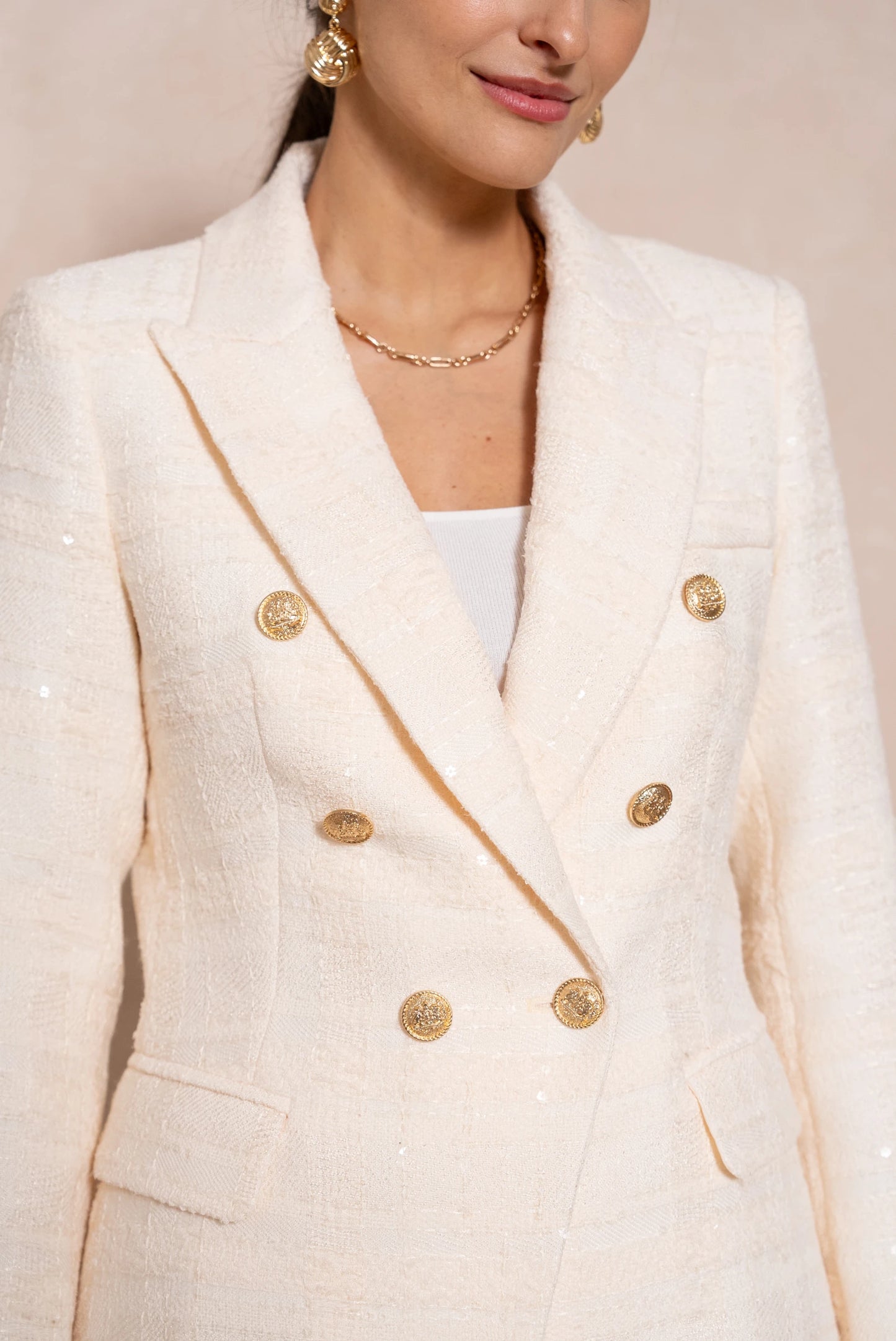 Strukturierter Tweed Blazer