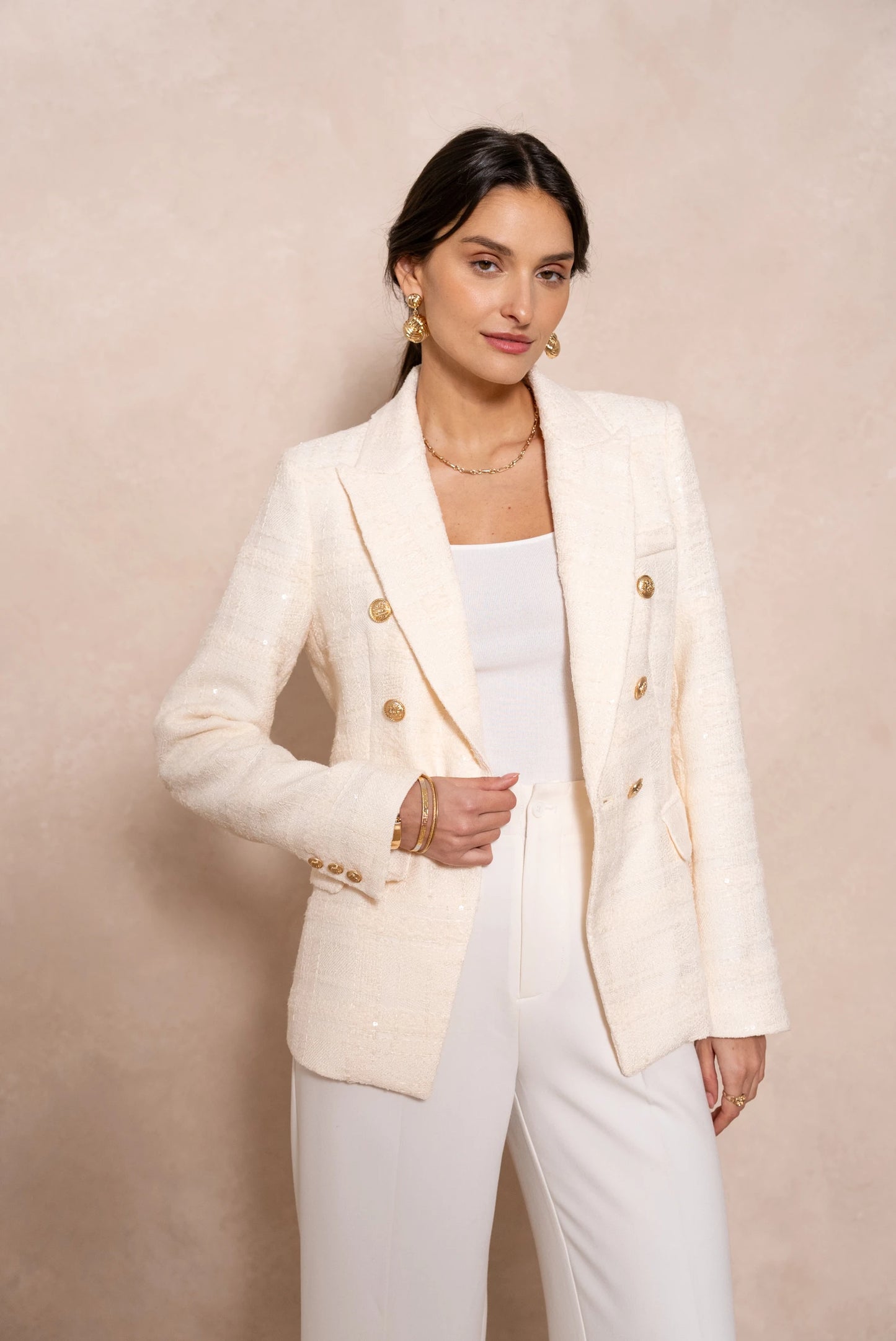 Strukturierter Tweed Blazer