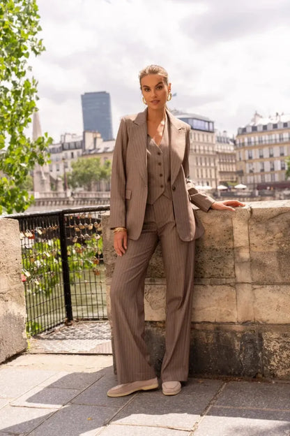 Gestreifter Blazer in gerader Silhouette